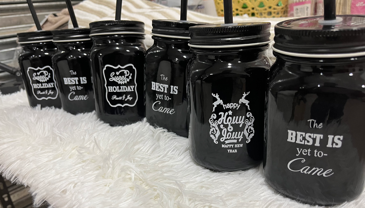 Kit Botellas de vidrio con bombilla